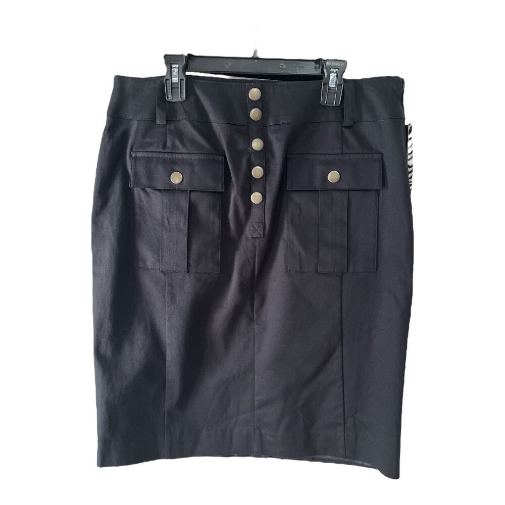 Dana Buchman Black Utility Pencil Skirt – Size 10 (NWT)